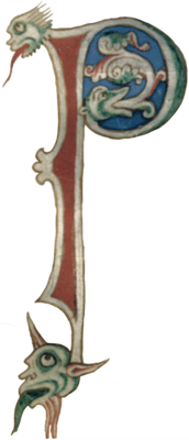 Enluminure lettre P