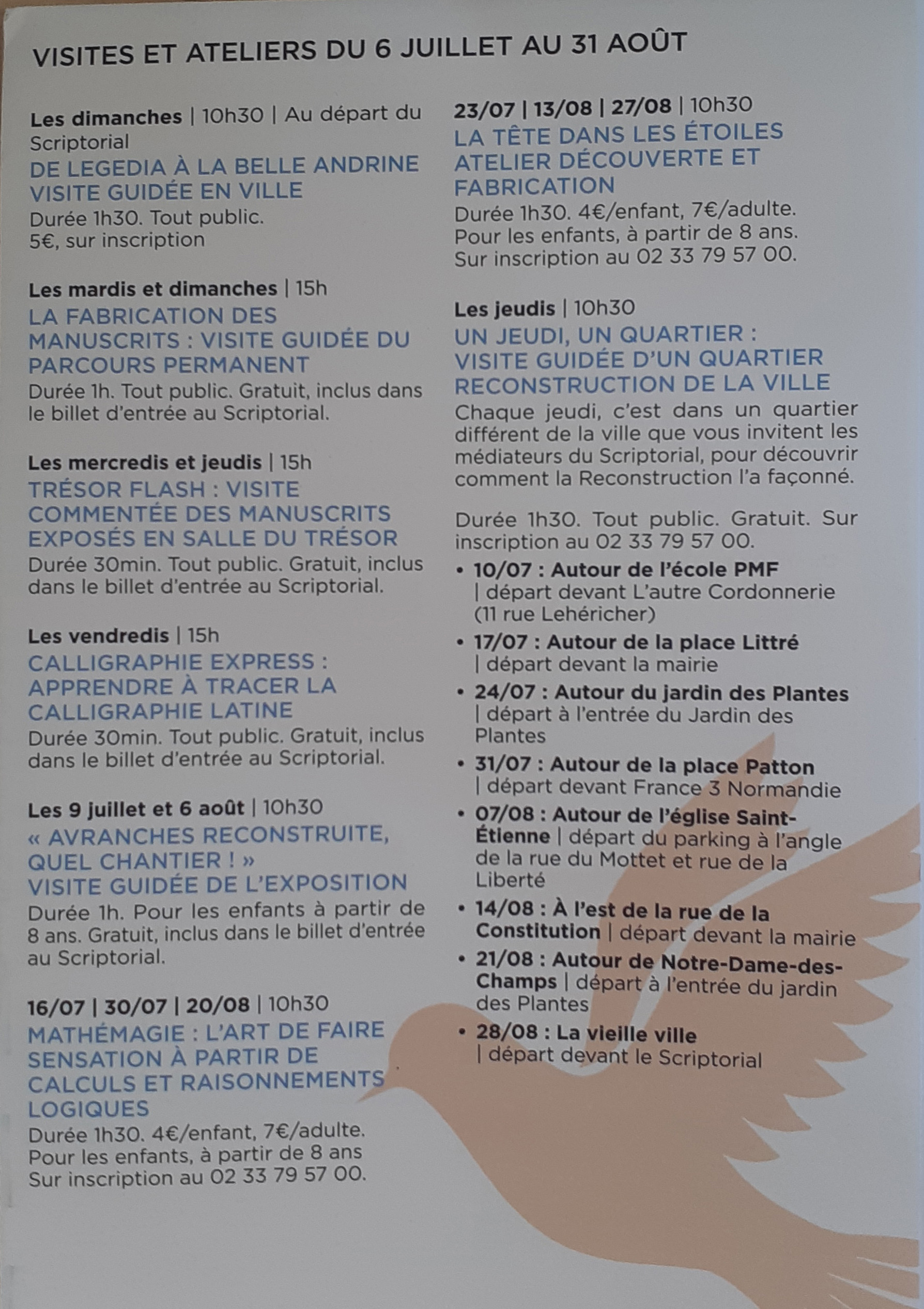 Les animations de l'été